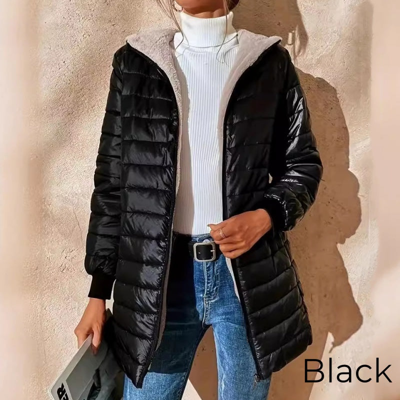 👚✨Women's Quilted Hooded Warm Winter Coat with Zipper