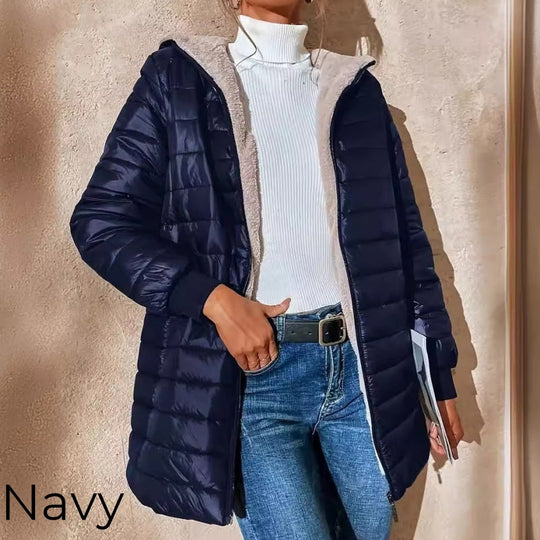 👚✨Women's Quilted Hooded Warm Winter Coat with Zipper