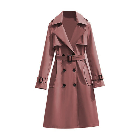 🧥 Smooth Drape, Polished Silhouette | Women's Mid-Length Trench Coat ⚡