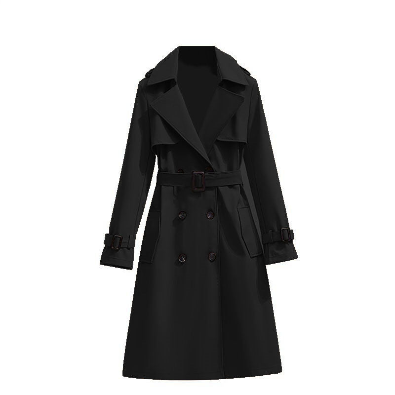 🧥 Smooth Drape, Polished Silhouette | Women's Mid-Length Trench Coat ⚡