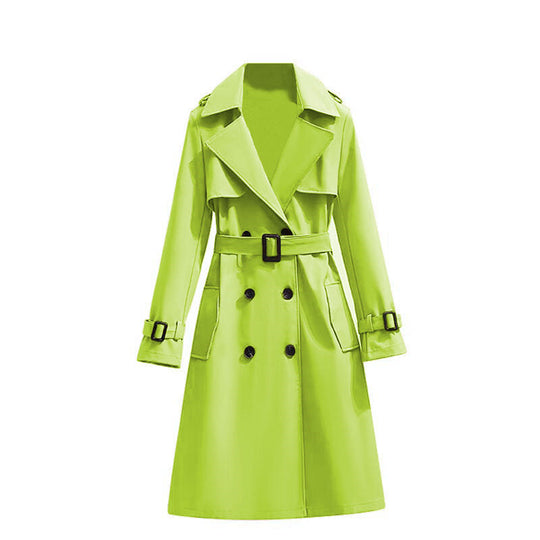 🧥 Smooth Drape, Polished Silhouette | Women's Mid-Length Trench Coat ⚡