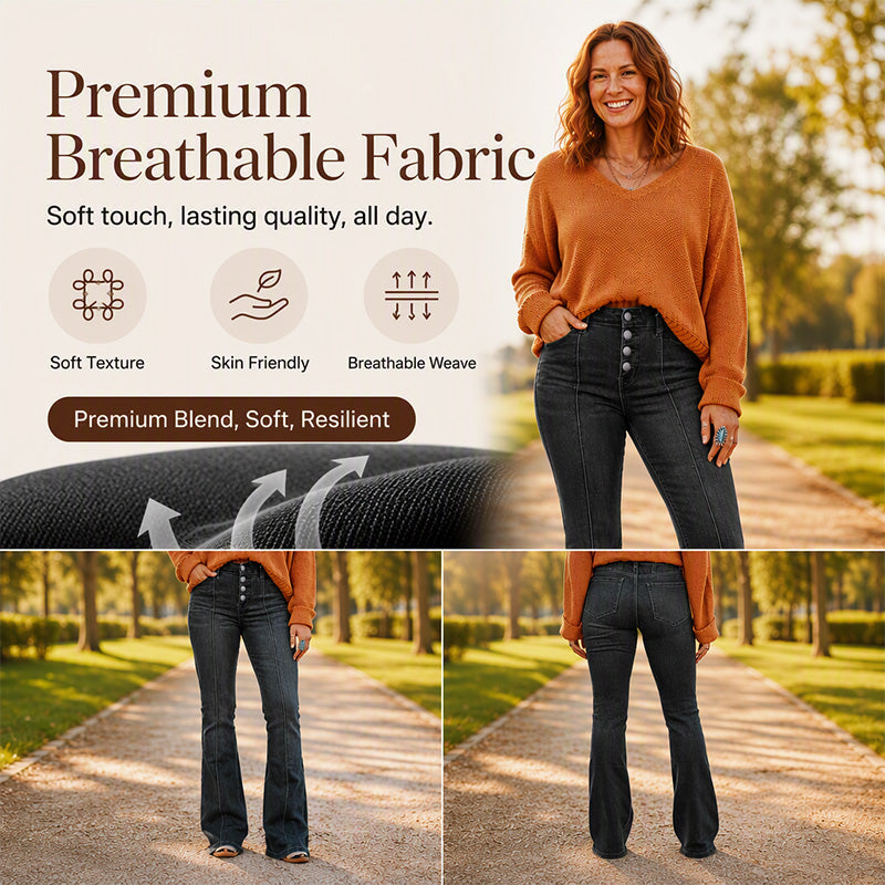⏰ Last Day Sale 50% Off | Women's High-Waisted Stretch Flare Jeans