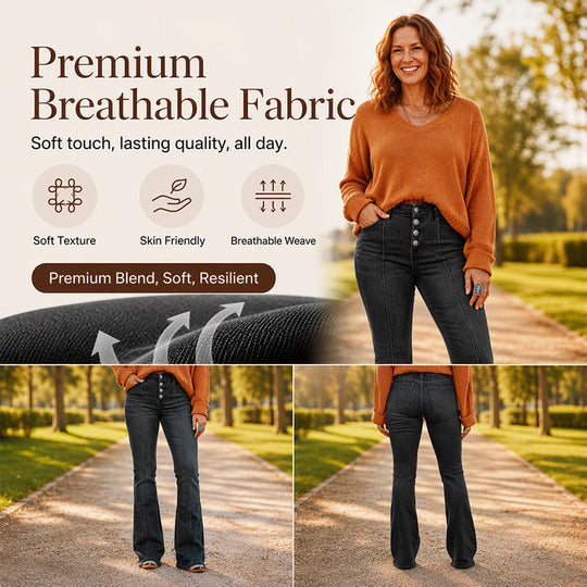 ⏰ Last Day Sale 50% Off | Women's High-Waisted Stretch Flare Jeans