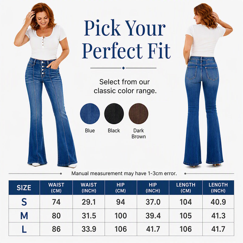 ⏰ Last Day Sale 50% Off | Women's High-Waisted Stretch Flare Jeans
