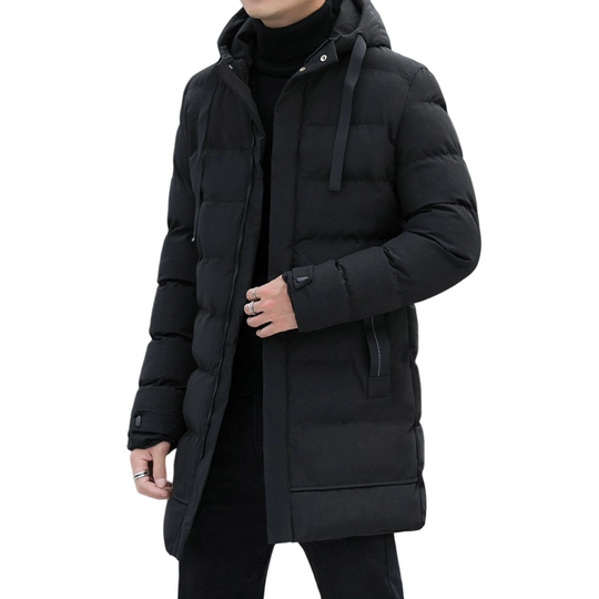 🧥 Extended Warmth, Windproof Coverage | Men's Mid-Length Hooded Puffer Jacket ⚡ Free Shipping