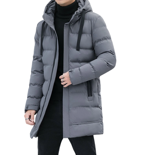 🧥 Extended Warmth, Windproof Coverage | Men's Mid-Length Hooded Puffer Jacket ⚡ Free Shipping
