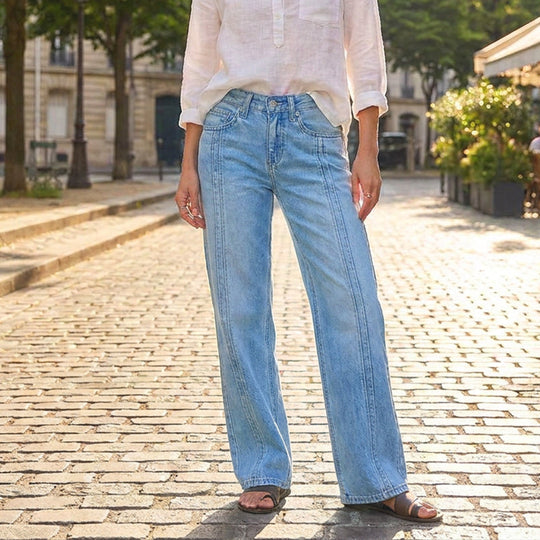 👖 Front Seam Detail, Flattering Wide-Leg Fit | Women's Jeans