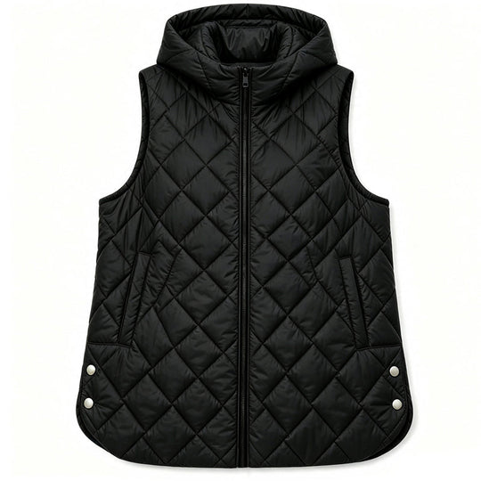 🦺 Quilted Warmth, Easy Layering | Women's Mid-Length Hooded Vest ⚡ Free Shipping