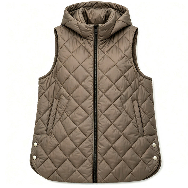 🦺 Quilted Warmth, Easy Layering | Women's Mid-Length Hooded Vest ⚡ Free Shipping