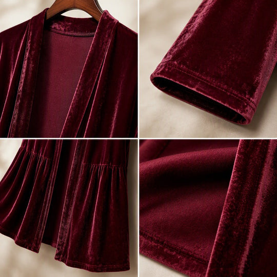 🎀 Women's Velvet Open Front Cardigan✨𝘉𝘶𝘺 𝘢𝘯𝘺 2 𝘢𝘯𝘥 𝘨𝘦𝘵 𝘢𝘯 𝘦𝘹𝘵𝘳𝘢 8% 𝘥𝘪𝘴𝘤𝘰𝘶𝘯𝘵
