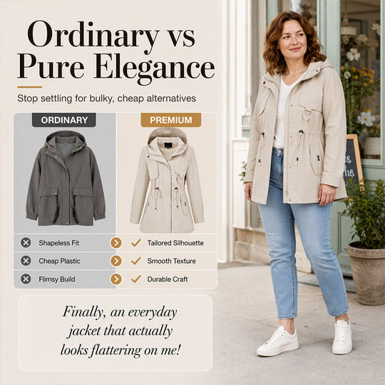 🧥 More Coverage, Easy Everyday Style | Women's Mid-Length Hooded Jacket