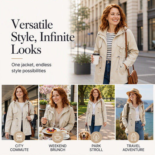 🧥 More Coverage, Easy Everyday Style | Women's Mid-Length Hooded Jacket