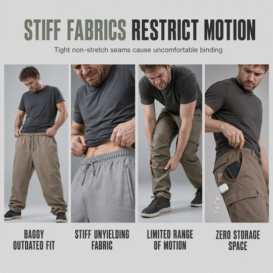 Men's Casual Cargo Jogger Pants