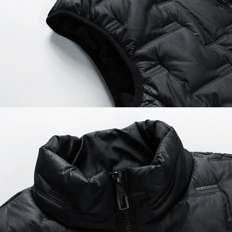 🦺 Warm Core, Hands-Free Storage | Men's Multi-Pocket Quilted Utility Vest