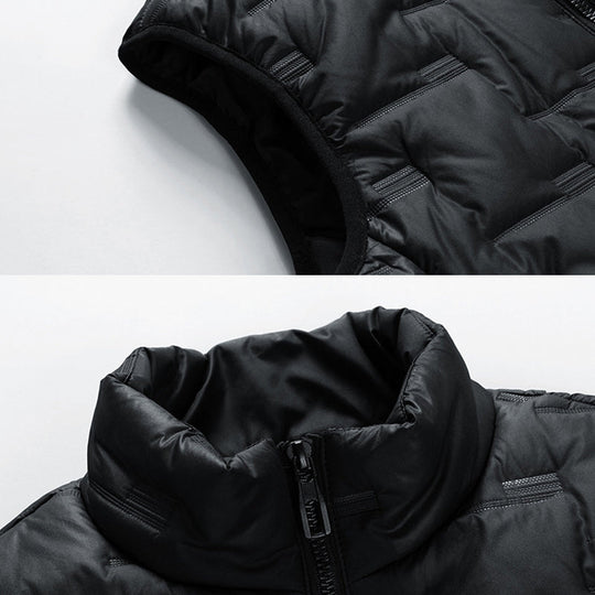 🦺 Warm Core, Hands-Free Storage | Men's Multi-Pocket Quilted Utility Vest