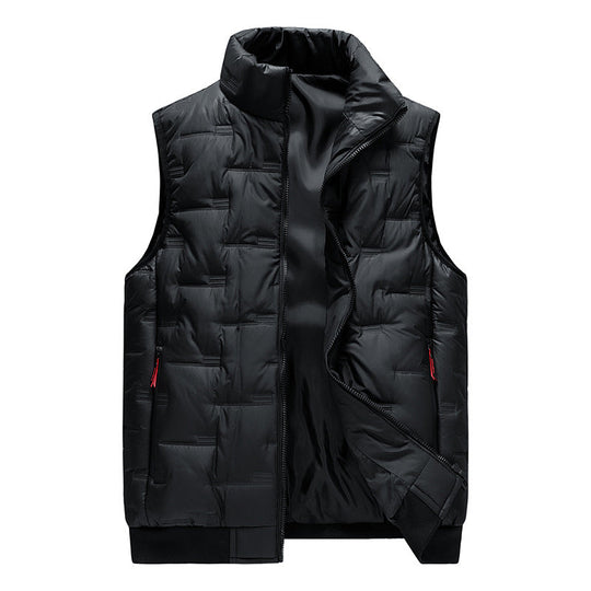 🦺 Warm Core, Hands-Free Storage | Men's Multi-Pocket Quilted Utility Vest