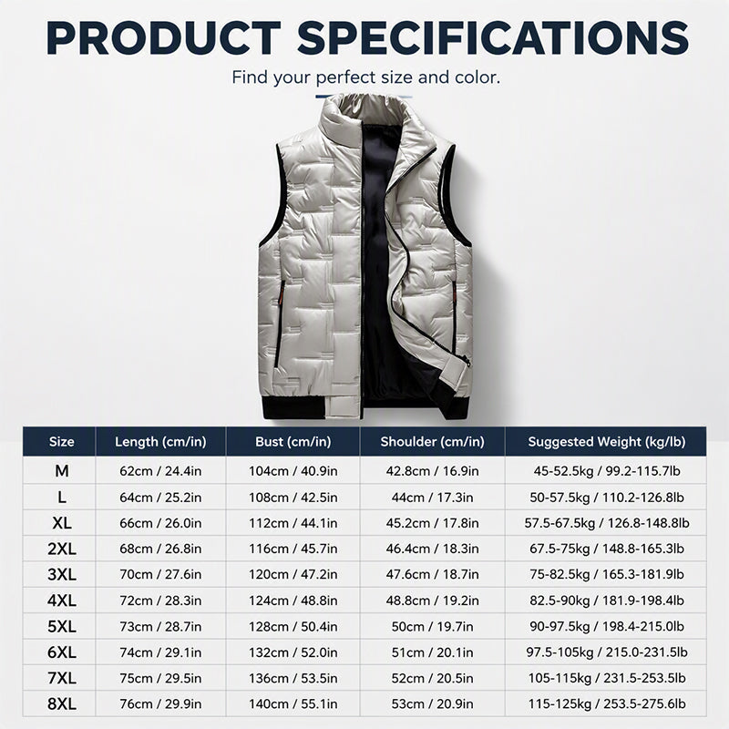🦺 Warm Core, Hands-Free Storage | Men's Multi-Pocket Quilted Utility Vest