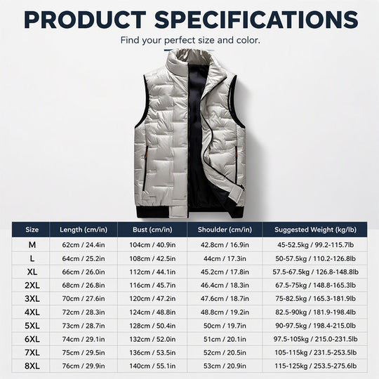 🦺 Warm Core, Hands-Free Storage | Men's Multi-Pocket Quilted Utility Vest