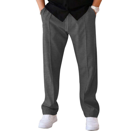 🏷️ Easy Fit, Everyday Style | Men's Drawstring Straight-Leg Pants