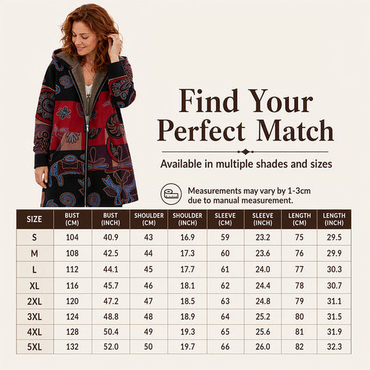 🍂Autumn Hot Sale 50% OFF🔥Women's Vintage Leaf Print Hooded Coat