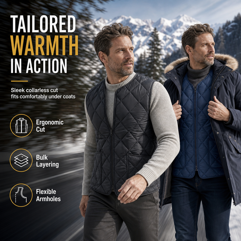 🖤 Men's Winter Loose Fit Vest High Street Fashion Minimalist Sleeveless