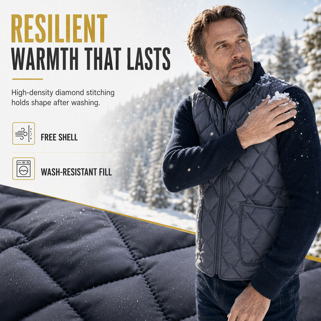 🖤 Men's Winter Loose Fit Vest High Street Fashion Minimalist Sleeveless