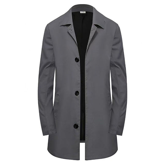 🍂Autumn Hot Sale 50% OFF🔥Men's Minimalist Single-Breasted Mid-Length Coat