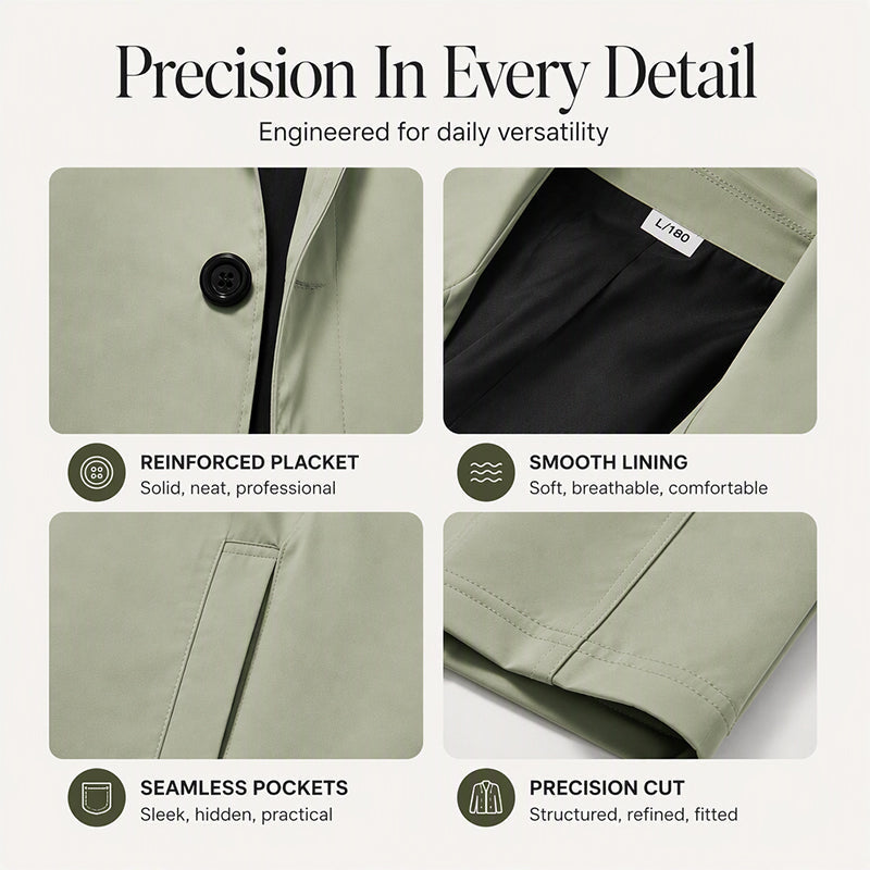 🍂Autumn Hot Sale 50% OFF🔥Men's Minimalist Single-Breasted Mid-Length Coat