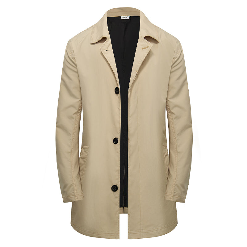 🍂Autumn Hot Sale 50% OFF🔥Men's Minimalist Single-Breasted Mid-Length Coat