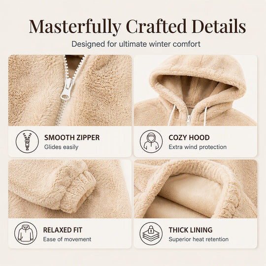 🔥✨☁️Soft & Skin-Friendly, Everyday Casual🧥 Women's Hooded Jacket – Comfortable Fabric & Relaxed Fit ✨