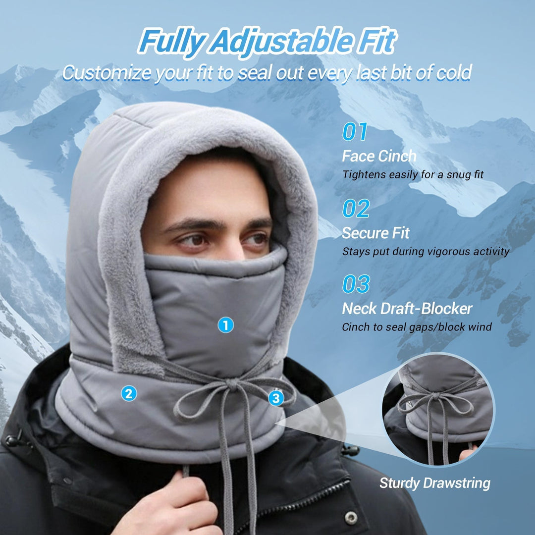❄️Plush-Lined 3-in-1 Winter Balaclava – Hood, Face Cover & Neck Warmer