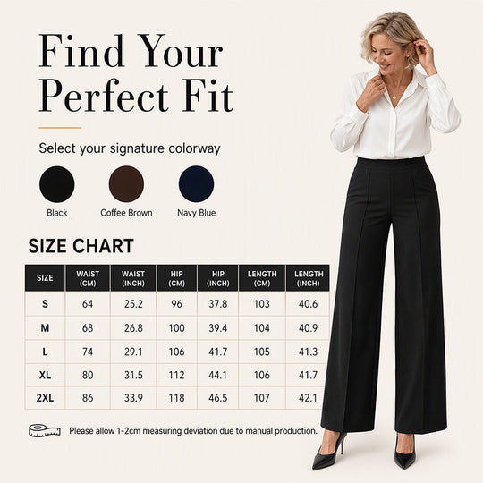 Women's Casual High-Waisted Wide-Leg Pants