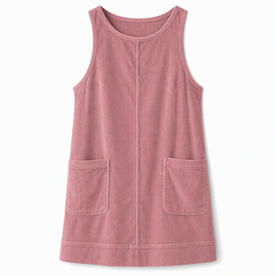 Women's Casual Corduroy Sleeveless Tank Dress