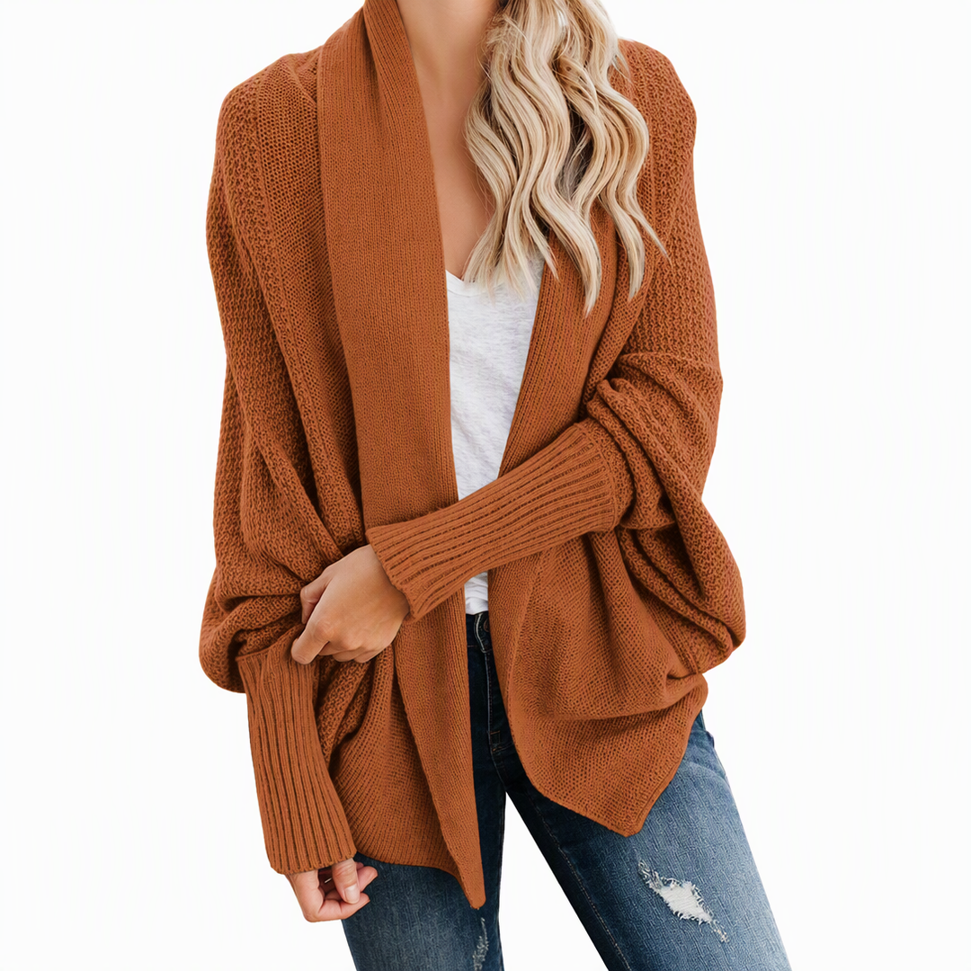💖Black Friday Mega Deal – 50% off!💖 Women's Loose Batwing Sleeve Knit Cardigan Open Front Shawl for Autumn and Winter