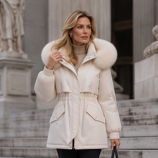 ⚡Free Shipping🔥Women's Mid-Length Plush-Lined Parka Jacket