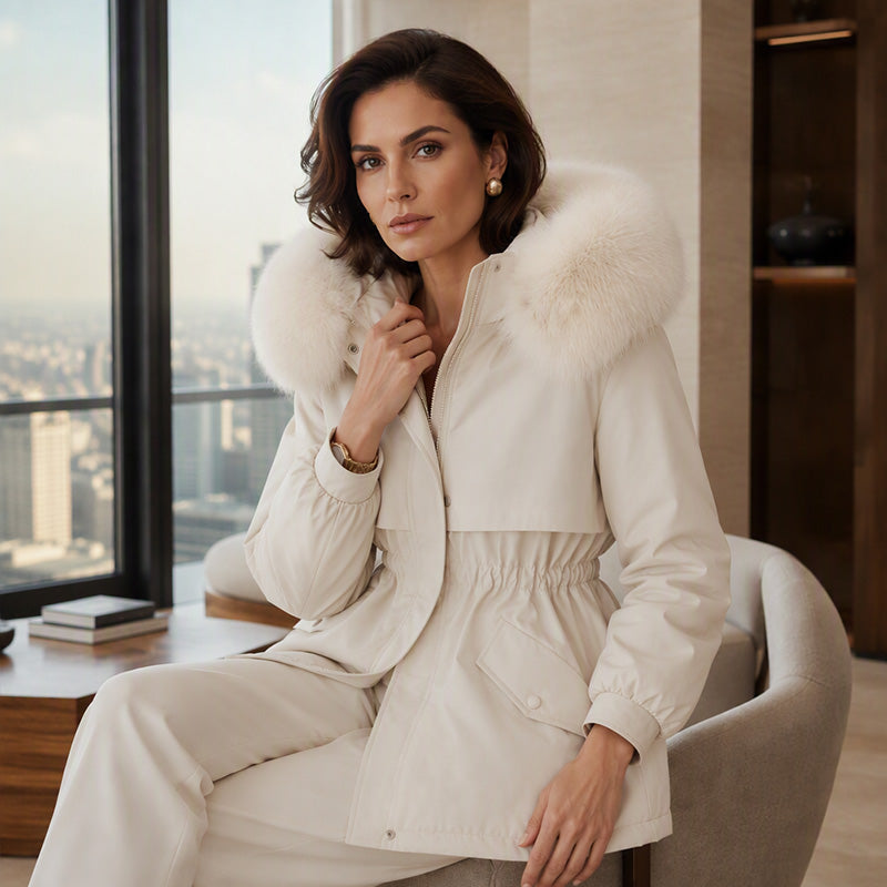 ⚡Free Shipping🔥Women's Mid-Length Plush-Lined Parka Jacket