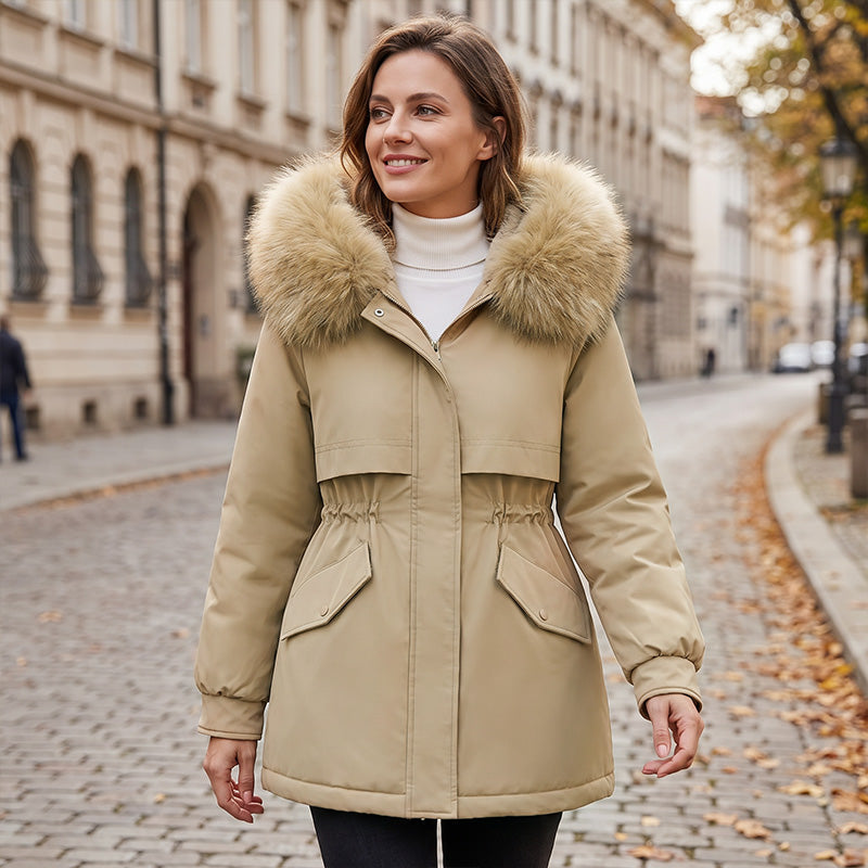 ⚡Free Shipping🔥Women's Mid-Length Plush-Lined Parka Jacket