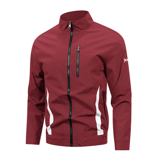 Men’s Casual Stand-Collar Zipper Jacket