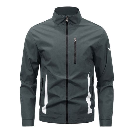 Men’s Casual Stand-Collar Zipper Jacket