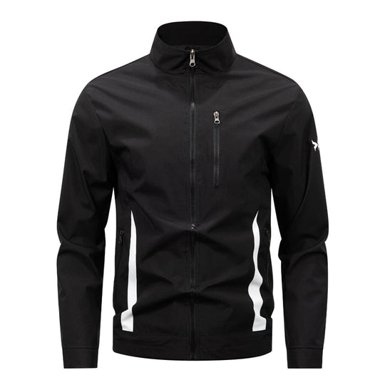 Men’s Casual Stand-Collar Zipper Jacket