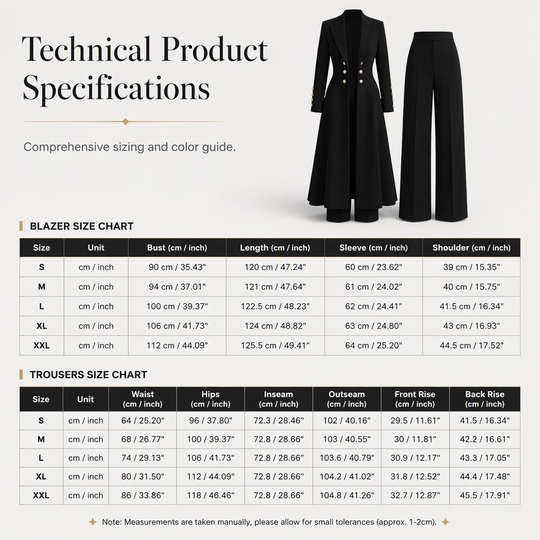 ⏰  💖Black Friday Mega Deal – 50% off!💖✨Women's Elegant Autumn 2 Piece Outfit Set with Retro Long Sleeve Coat and Simple Trousers