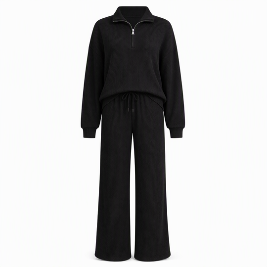 Women's Knitted Pullover & Wide-Leg Pants 2-Piece Set