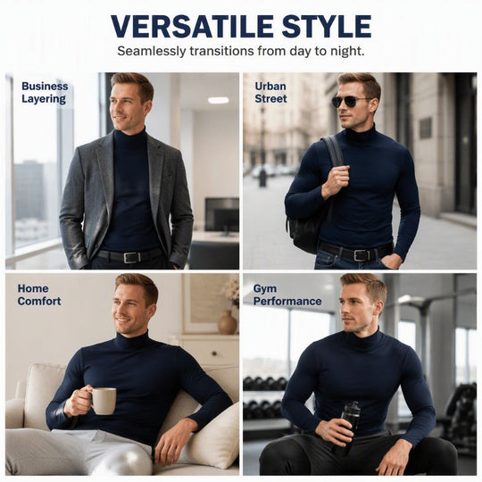 🎉The Lowest Price But The Best Quality!🔥Men's Slim Fit Mock Turtleneck Top