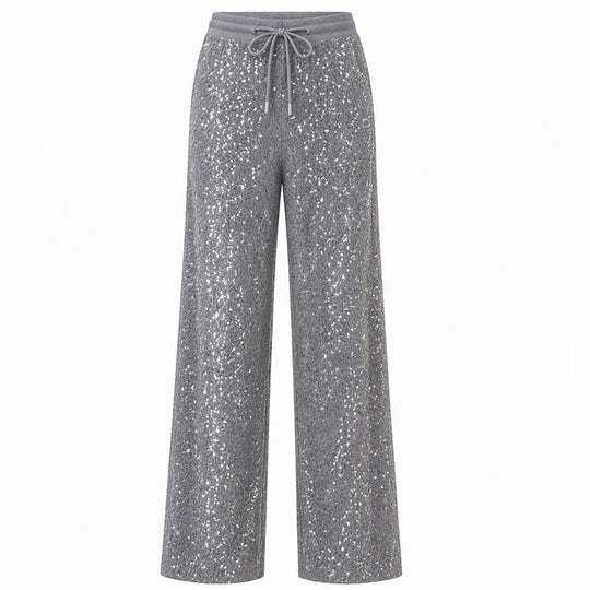 Women's Sparkling Sequin Wide-Leg Pants