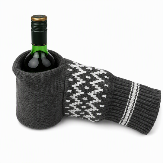 Knit Beer Mitt Drinking Glove for Holding Beer Bottles and Cans