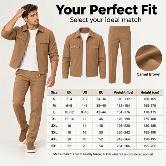☁️Comfortable & Versatile, Everyday Wear – Men's Casual Jacket & Pants Set ✨