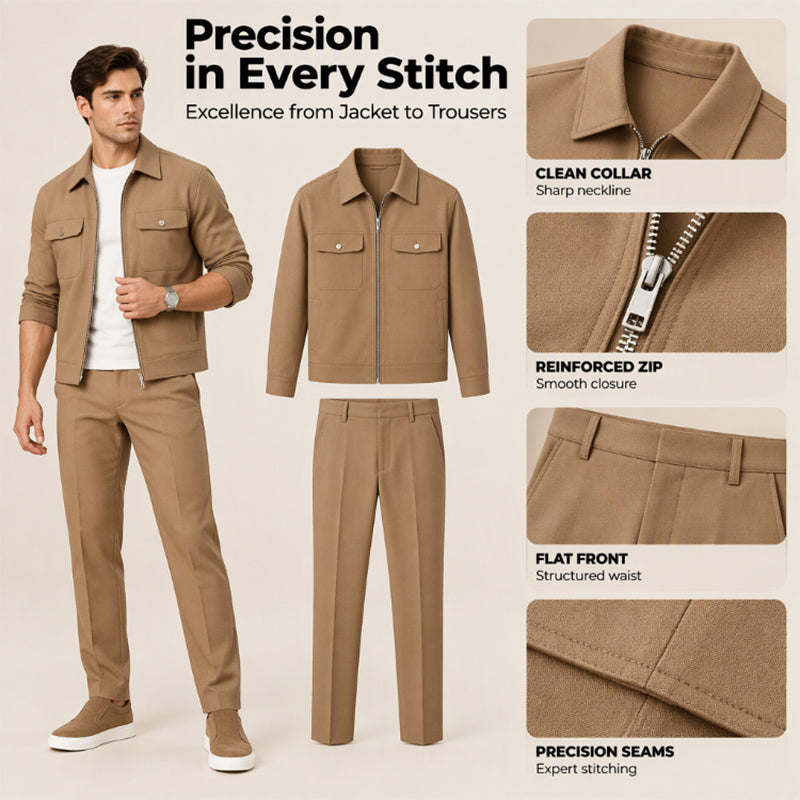 ☁️Comfortable & Versatile, Everyday Wear – Men's Casual Jacket & Pants Set ✨