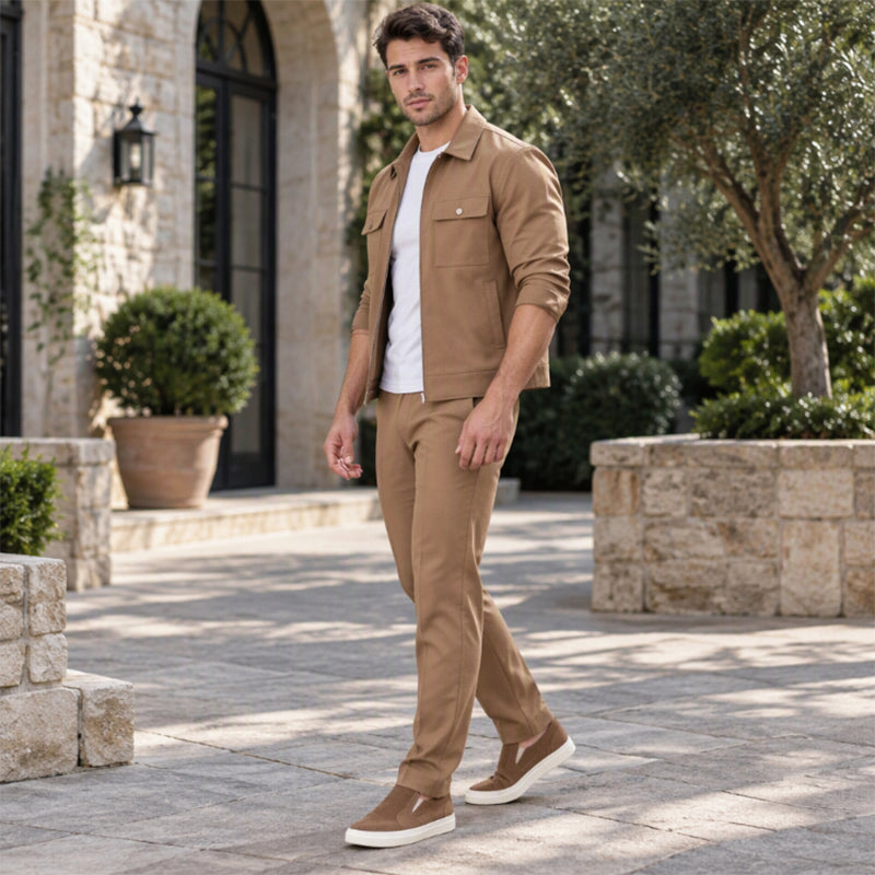 ☁️Comfortable & Versatile, Everyday Wear – Men's Casual Jacket & Pants Set ✨