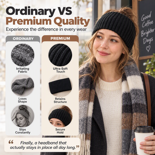 Wide Ribbed Knit Sports Headband