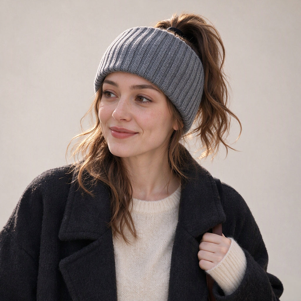 Wide Ribbed Knit Sports Headband